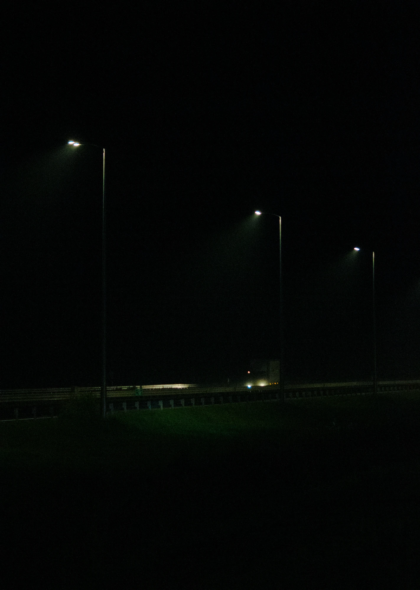 Lonely highway at night
