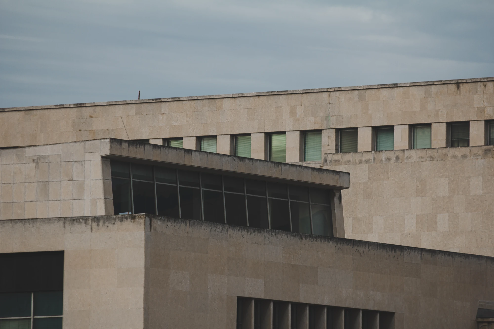A huge concrete palace